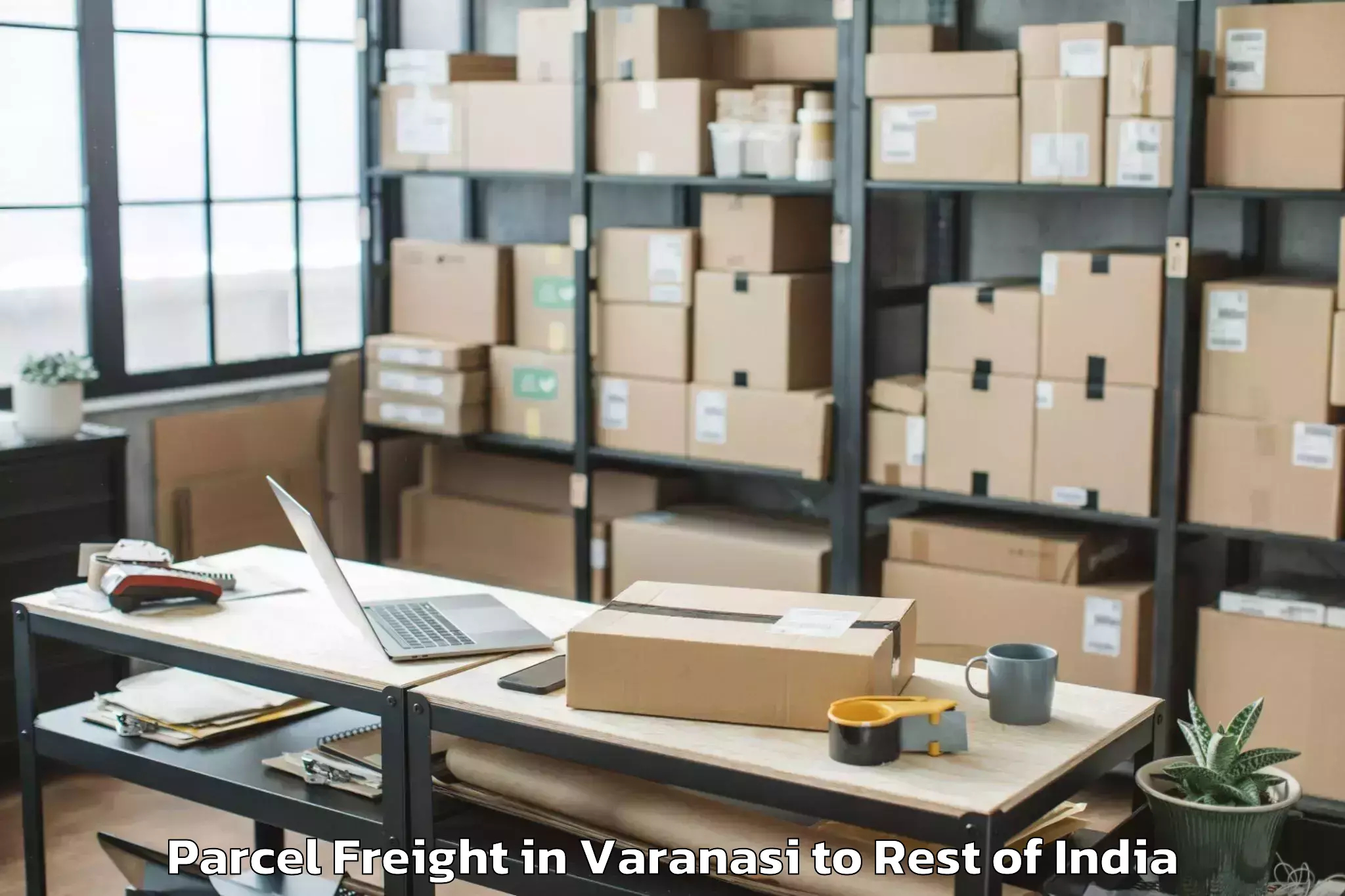 Quality Varanasi to Cluster University Of Jammu Ja Parcel Freight